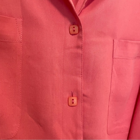 Notations Woman silk pink Button-Up Top size 2X drapey cutout thin flowy spring - Picture 5 of 8